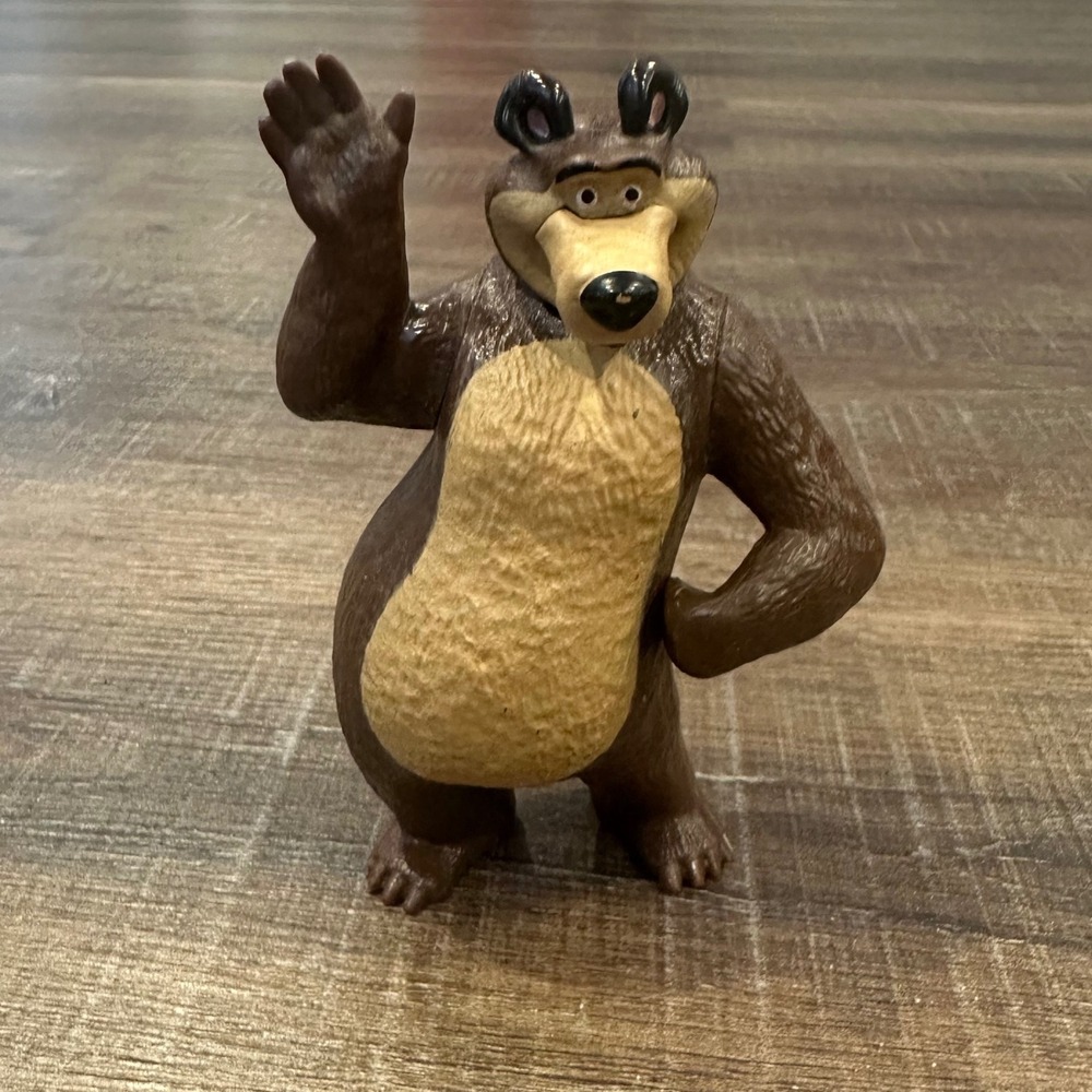 Animaccord Masha and the‎ Bear Brown Bear 4 Inch Waving Action Figure 39215
